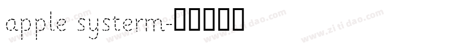 apple systerm字体转换